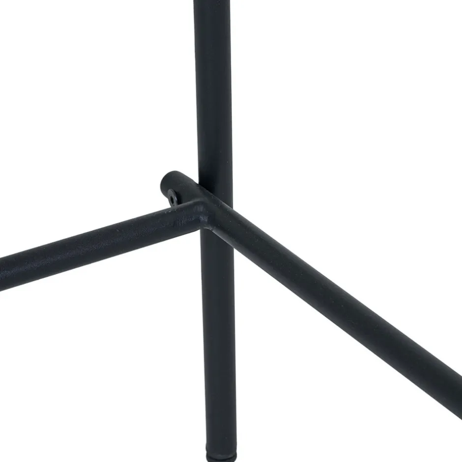 Discount House Nordic ESTEPONA Lot de 2 tabourets de bar en bois, tissu et métal H66cm