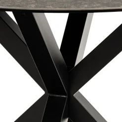 Sale Drawer EURAME Table à manger 4 places ronde en céramique et métal