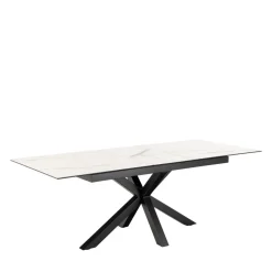 New Drawer EURAME Table à manger extensible 6 à 8 places en céramique et métal 168-210x90cm