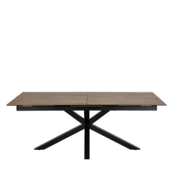 Discount Drawer EURAME Table à manger extensible 6 à 12 personnes en céramique et métal 200-240x100cm