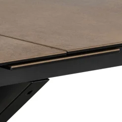 Discount Drawer EURAME Table à manger extensible 6 à 12 personnes en céramique et métal 200-240x100cm