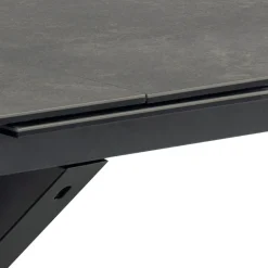 Discount Drawer EURAME Table à manger extensible 6 à 12 personnes en céramique et métal 200-240x100cm