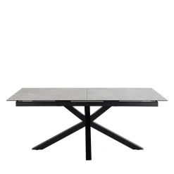 Discount Drawer EURAME Table à manger extensible 6 à 12 personnes en céramique et métal 200-240x100cm