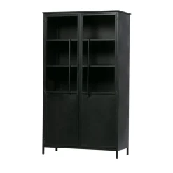 Sale Woood EXHIBIT Vitrine 2 portes en métal H170cm