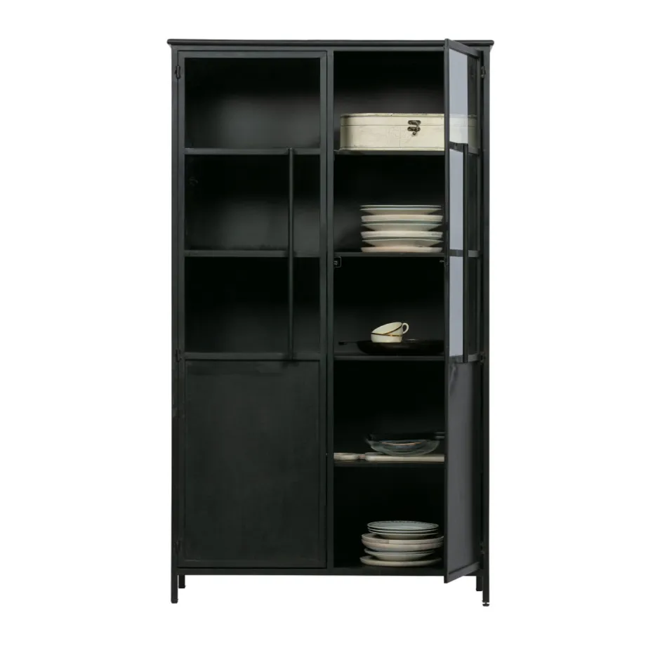Sale Woood EXHIBIT Vitrine 2 portes en métal H170cm