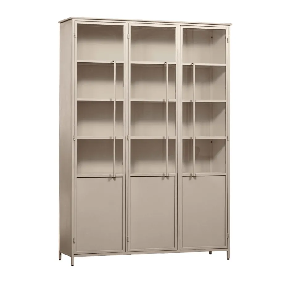 Clearance Woood EXHIBIT XL Vitrine 3 portes en métal H200cm