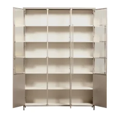 Clearance Woood EXHIBIT XL Vitrine 3 portes en métal H200cm
