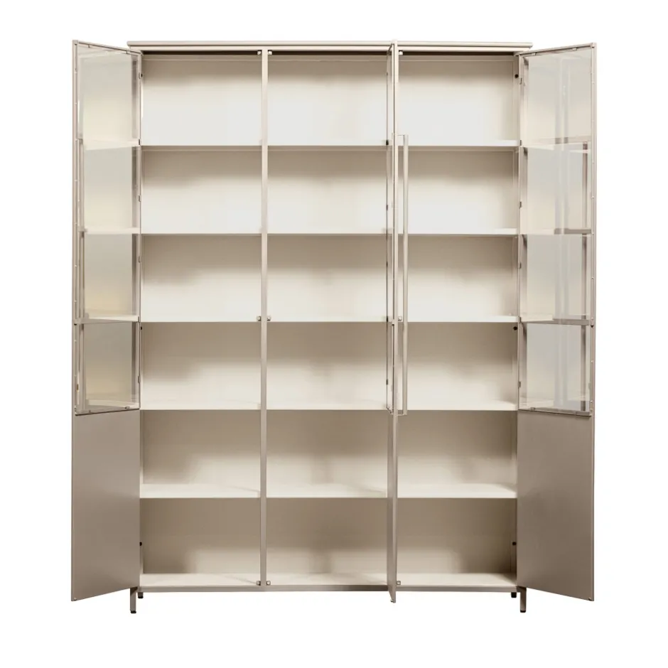 Clearance Woood EXHIBIT XL Vitrine 3 portes en métal H200cm