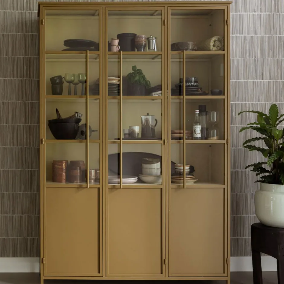 Clearance Woood EXHIBIT XL Vitrine 3 portes en métal H200cm