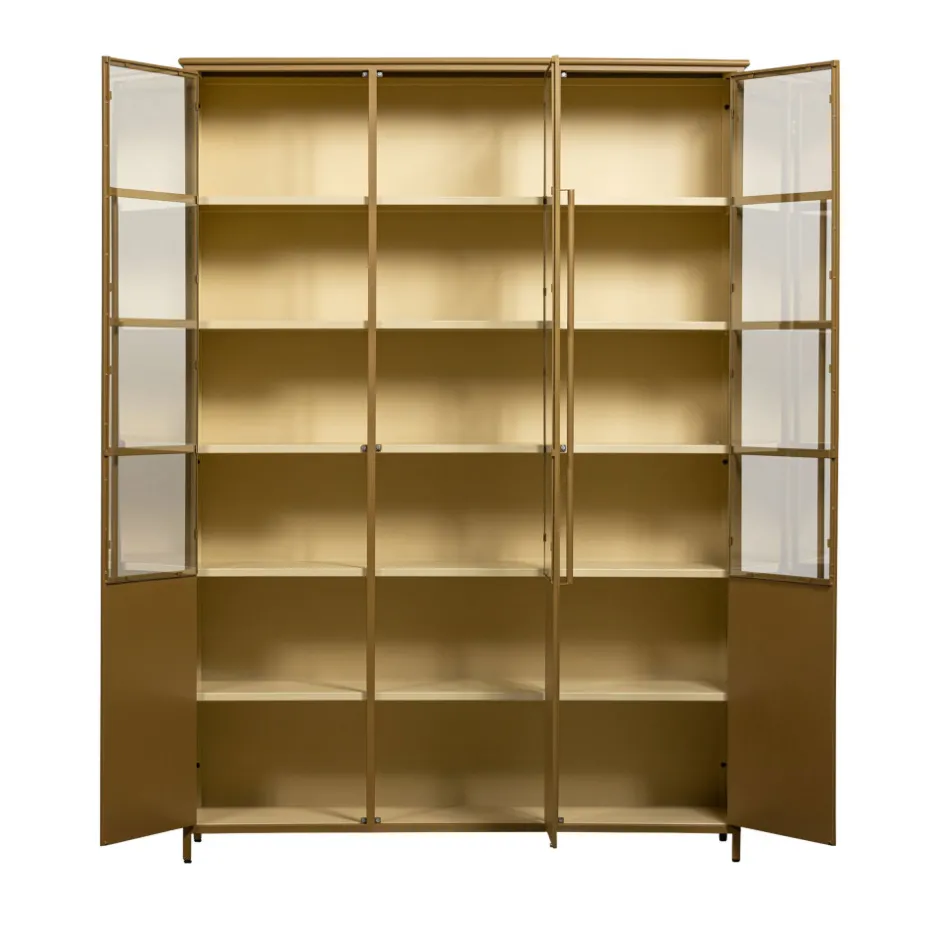 Clearance Woood EXHIBIT XL Vitrine 3 portes en métal H200cm
