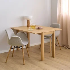 Sale Drawer FIKA Table à manger extensible 2 à 4 personnes en bois 120x45-90cm