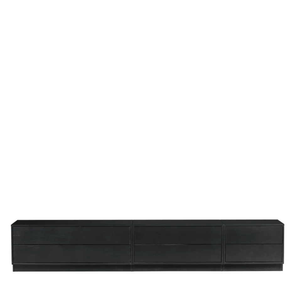 Clearance Woood FINCA Meuble TV en bois massif de pin L100cm