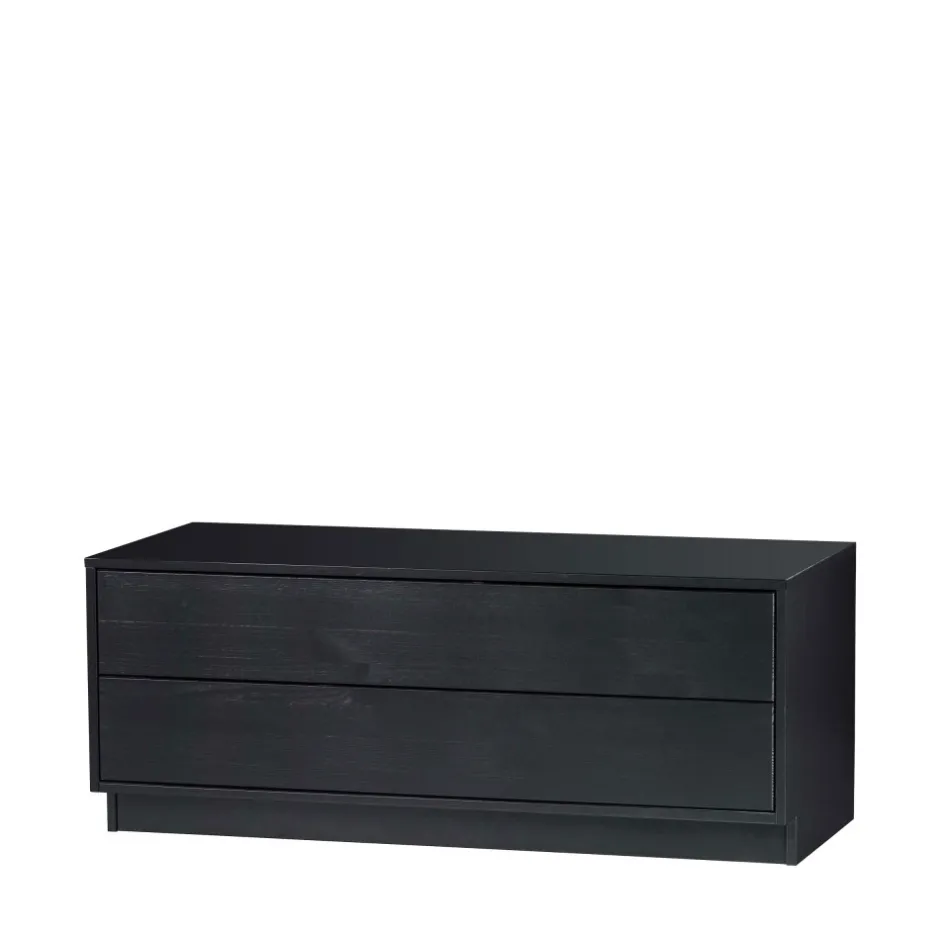 Clearance Woood FINCA Meuble TV en bois massif de pin L100cm