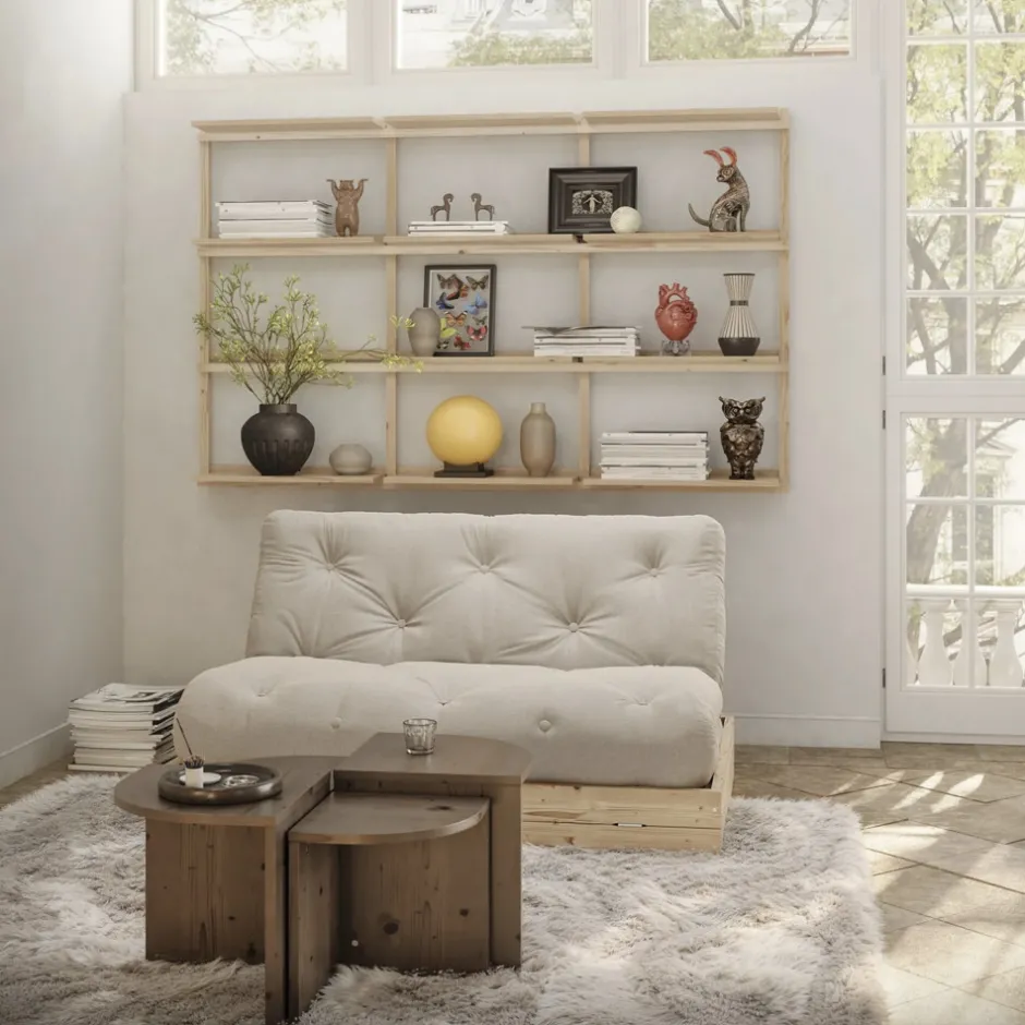 Clearance Karup Design FLIP Canapé convertible 2,5 places en lin et bois
