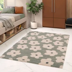 Discount Drawer FLORA Tapis contemporain à motif floral