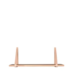 Best House Nordic FORNO Etagère murale en bois et cuir 80x20 cm