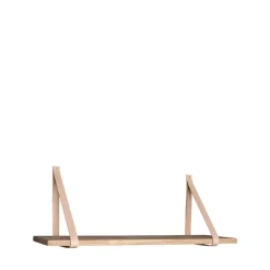 Best House Nordic FORNO Etagère murale en bois et cuir 80x20 cm