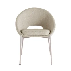 Clearance Drawer FRIDA Lot de 2 chaises en tissu bouclette et métal