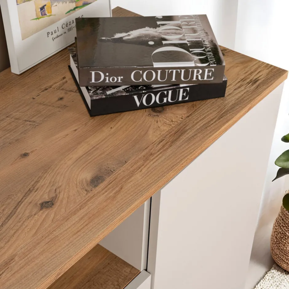 Clearance Drawer FRITZ Buffet 4 portes en bois L180cm