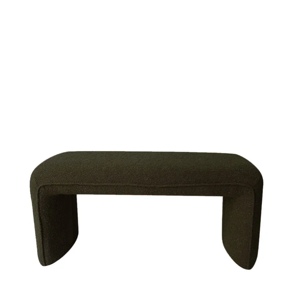 Discount Drawer FULL Banc rembourré en tissu bouclette L100cm
