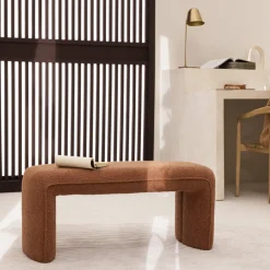 Discount Drawer FULL Banc rembourré en tissu bouclette L100cm