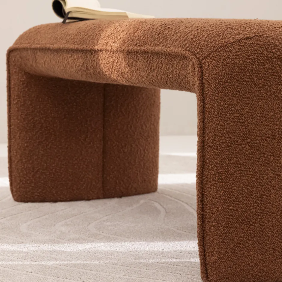 Discount Drawer FULL Banc rembourré en tissu bouclette L100cm