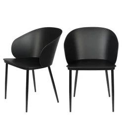 Best No name GIGI Lot de 2 chaises en résine et métal