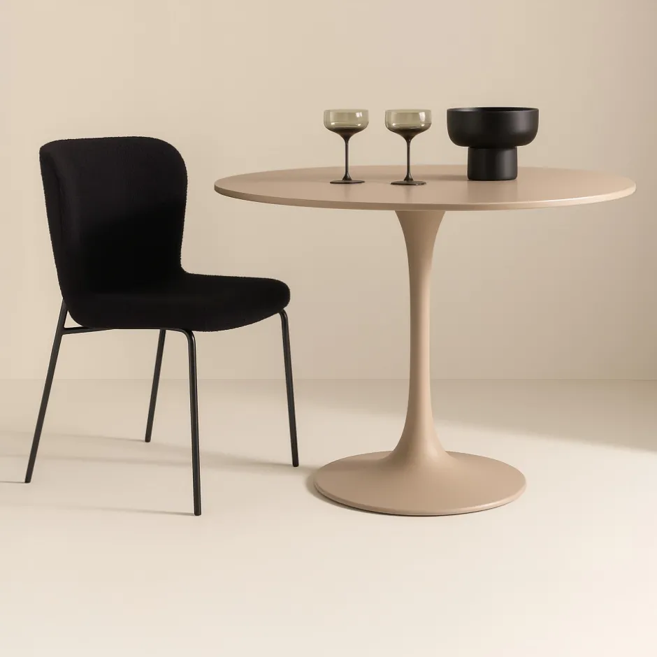 Discount Venture Home GLADE Table à manger ronde 4 personnes en bois et métal ø100cm