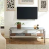 Hot No name GLISS Meuble TV en verre pieds chrome L120cm