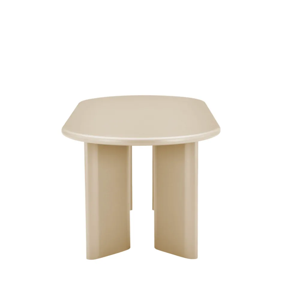 Outlet Drawer GLOSSI Table à manger 6 personnes ovale en bois laqué