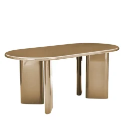 Outlet Drawer GLOSSI Table à manger 6 personnes ovale en bois laqué