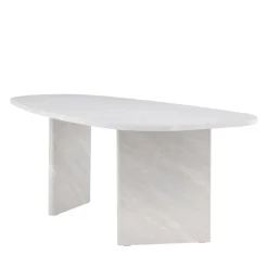 Sale Venture Home GRONVIK Table à manger 10 personnes organique effet marbre