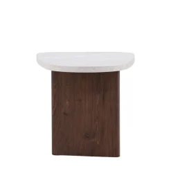 New Venture Home GRONVIK Table basse organique effet marbre 70x45cm