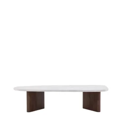 Sale Venture Home GRONVIK Table basse organique effet marbre 130x65cm
