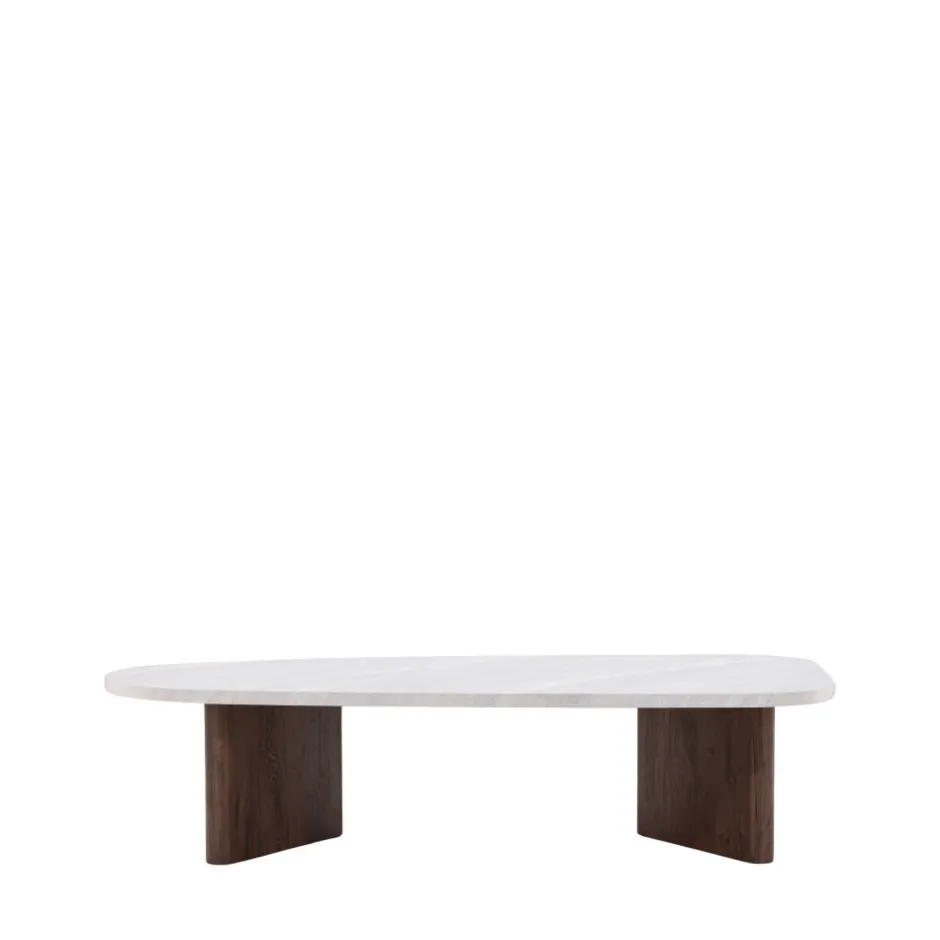 Sale Venture Home GRONVIK Table basse organique effet marbre 130x65cm