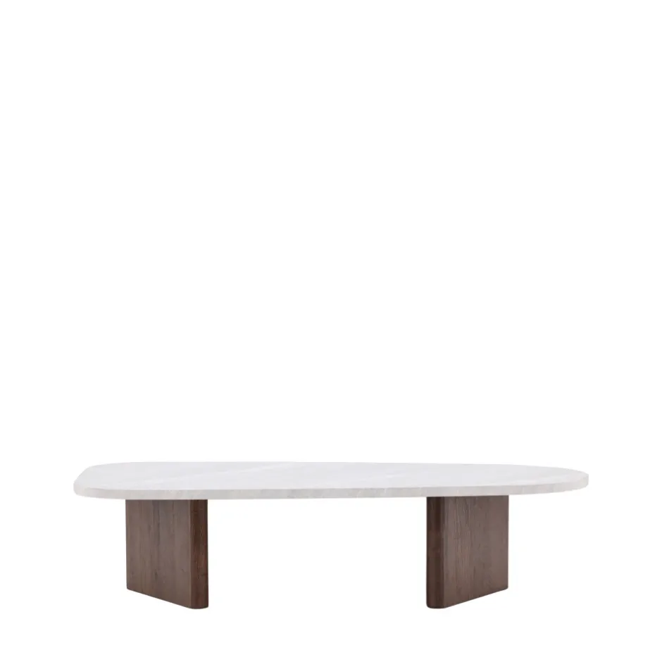 Sale Venture Home GRONVIK Table basse organique effet marbre 130x65cm