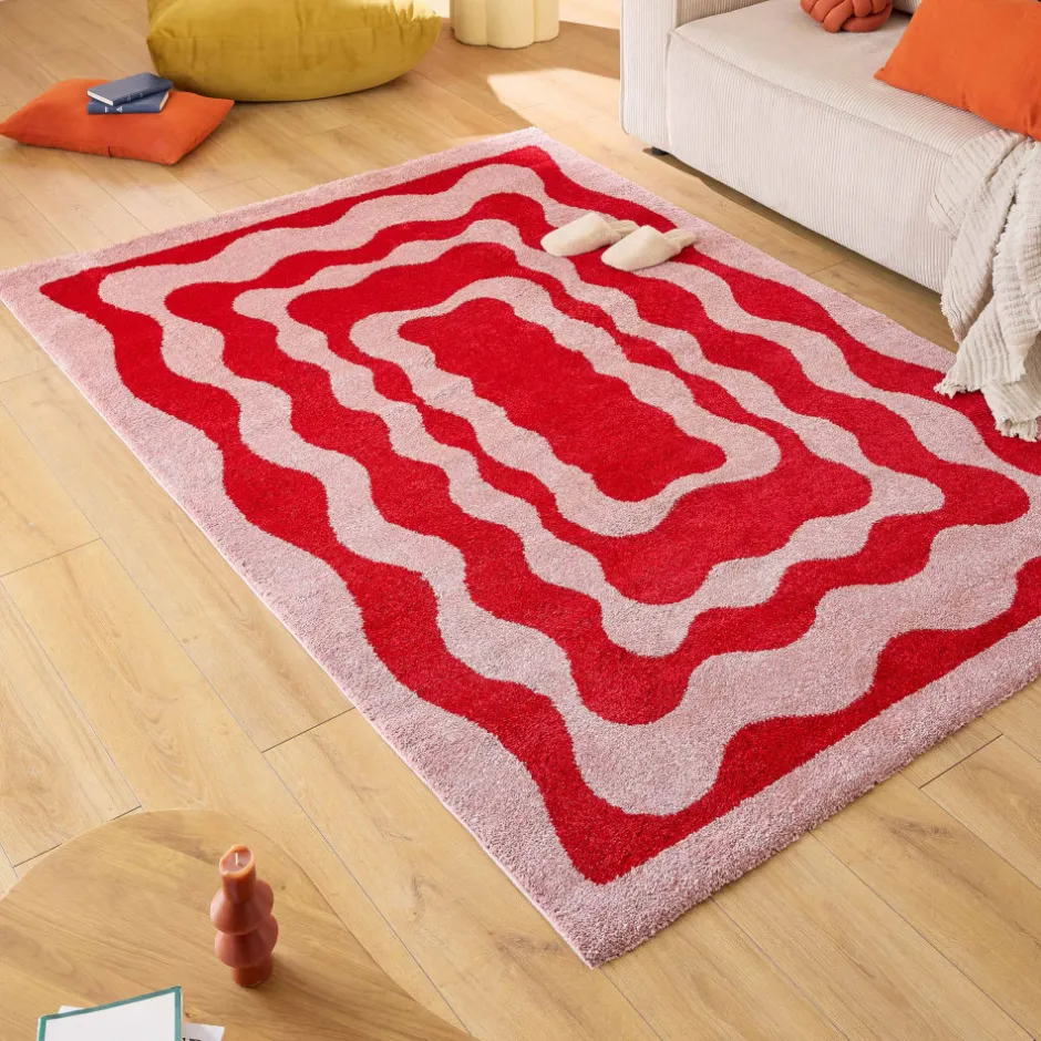 Clearance No name GROOVE Tapis vintage à motif festonné