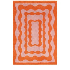 Best No name GROOVE Tapis vintage à motif festonné