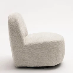 Clearance Drawer GROOVY Fauteuil pivotant en tissu chenille côtelé