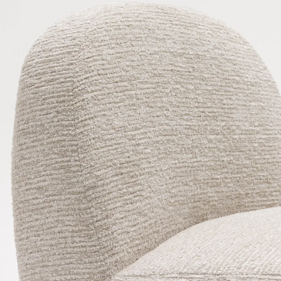 Clearance Drawer GROOVY Fauteuil pivotant en tissu chenille côtelé