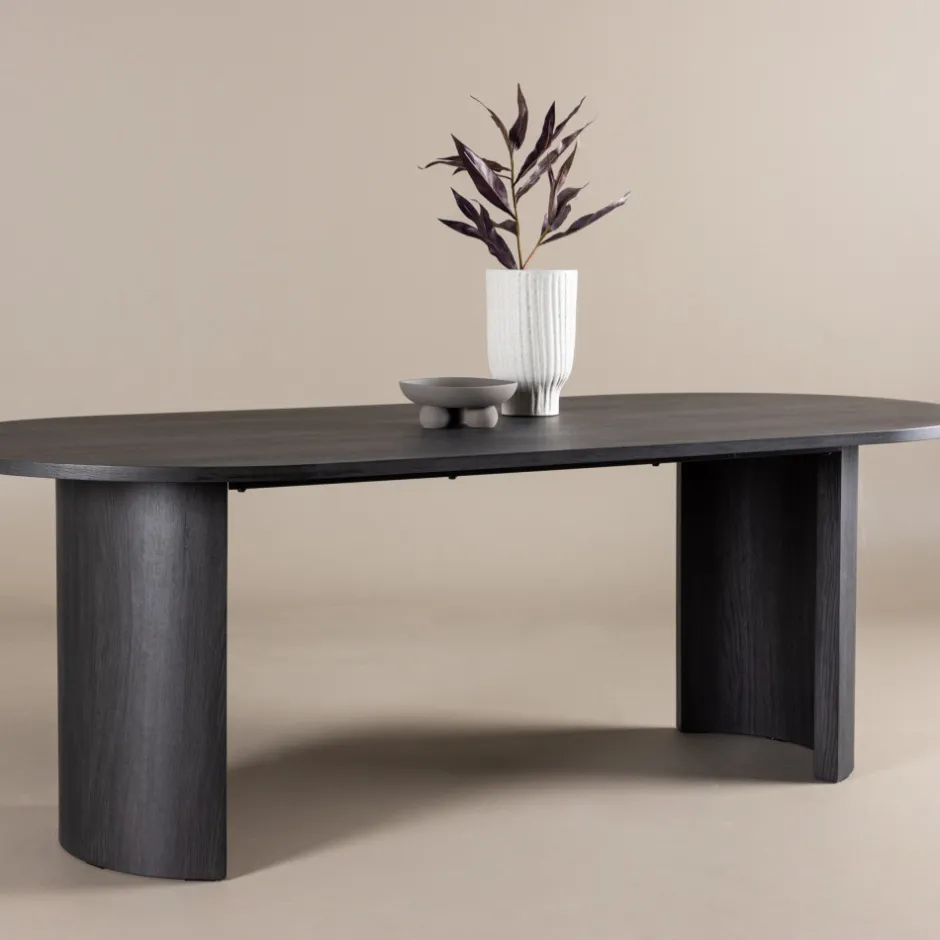 New Vind GRUNDSUND Table à manger 10 personnes ovale en bois