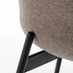 Discount Drawer HAAS Lot de 2 fauteuils de table en tissu et métal