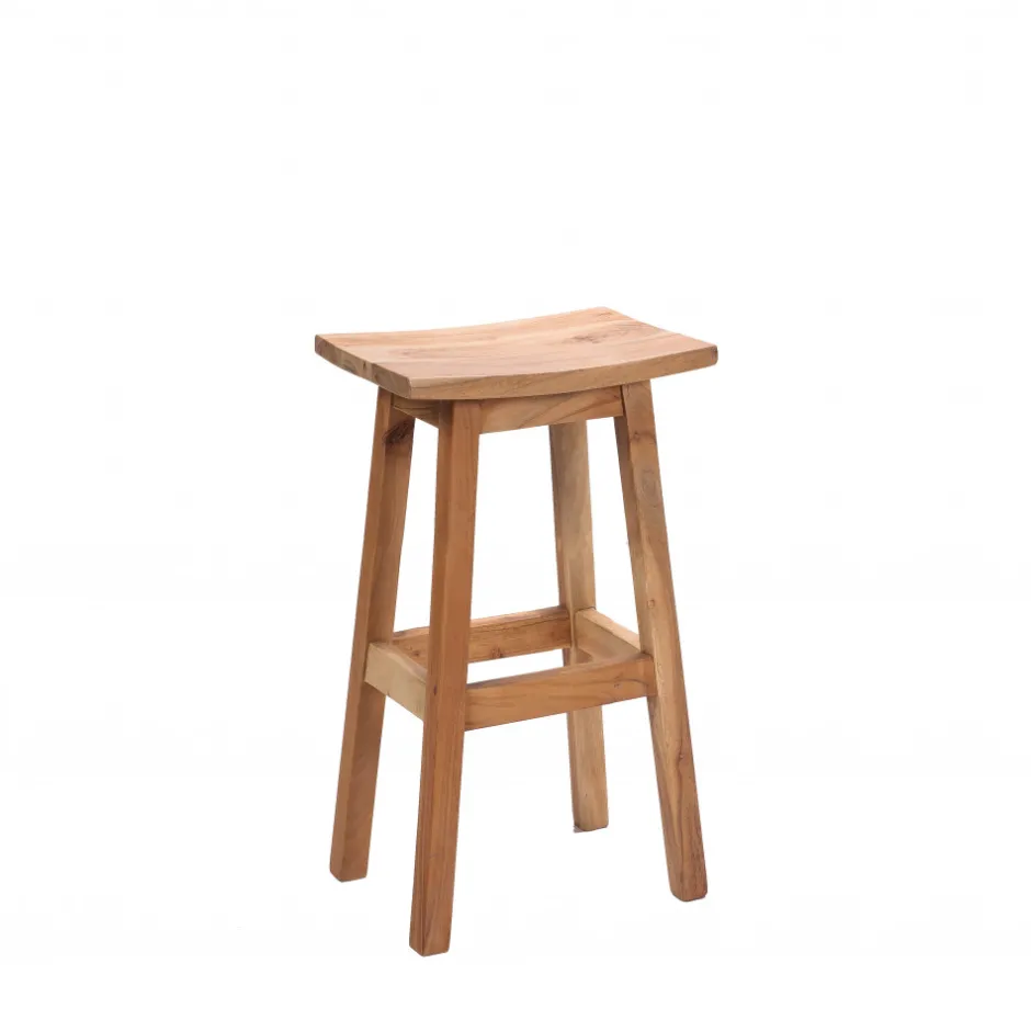 Discount Drawer HANOTILO Tabouret de bar en acacia H66cm