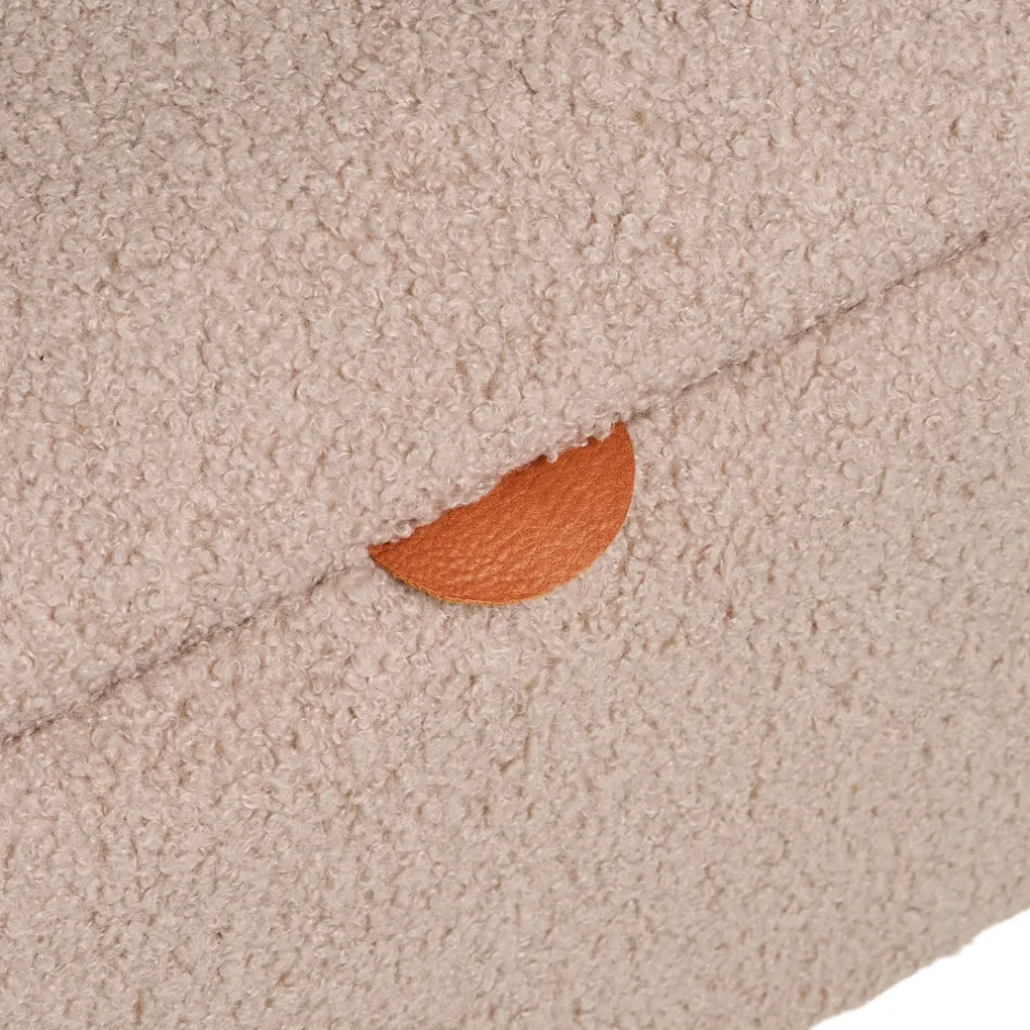 Sale House Nordic HARLOW Banc coffre en tissu bouclette et bois L95cm