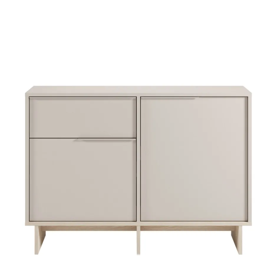 Outlet Drawer HARRIET Buffet 2 portes 1 tiroir en bois et métal L120cm