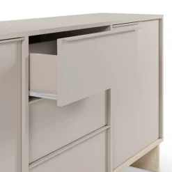 Clearance Drawer HARRIET Buffet 2 portes 3 tiroirs en bois et métal L176cm