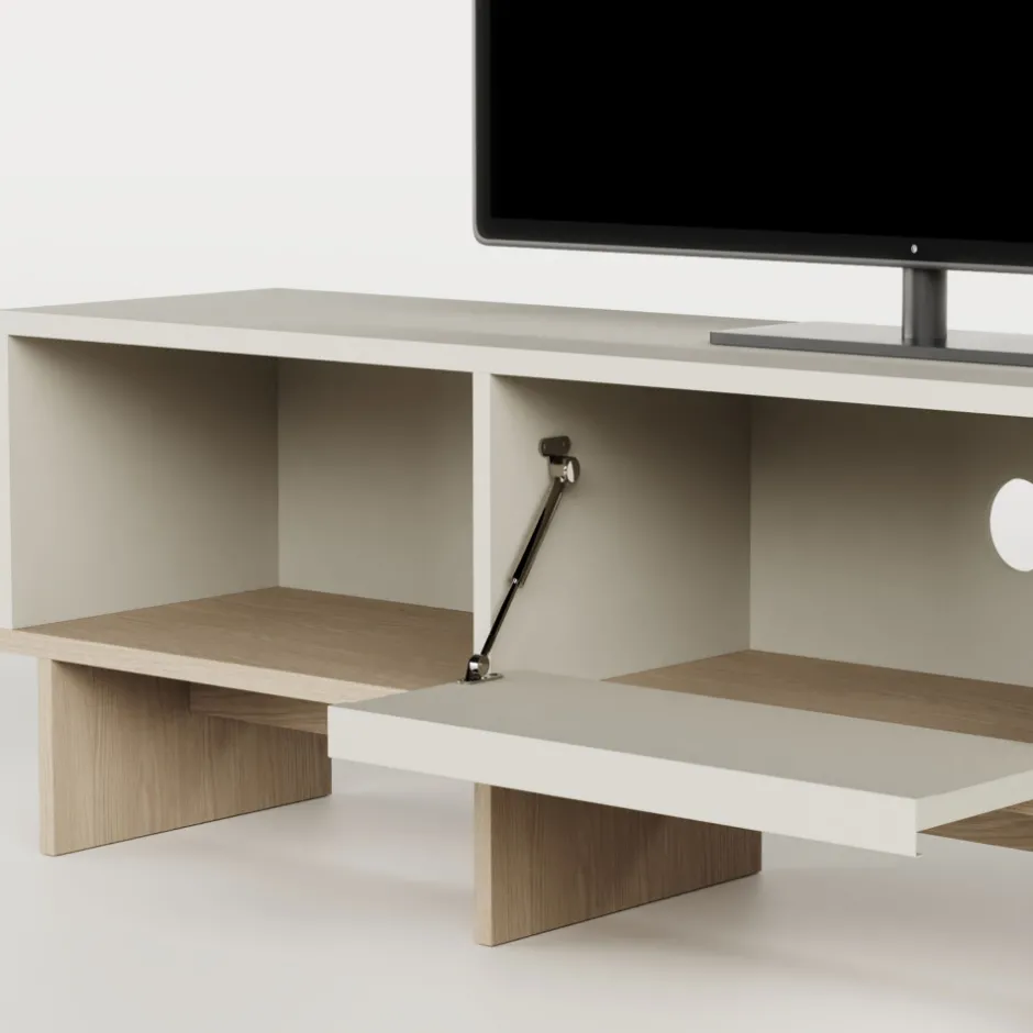 New Drawer HARRIET Meuble TV 1 porte en bois et métal L170cm