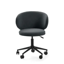 No name HAVEL Chaise de bureau en tissu et métal