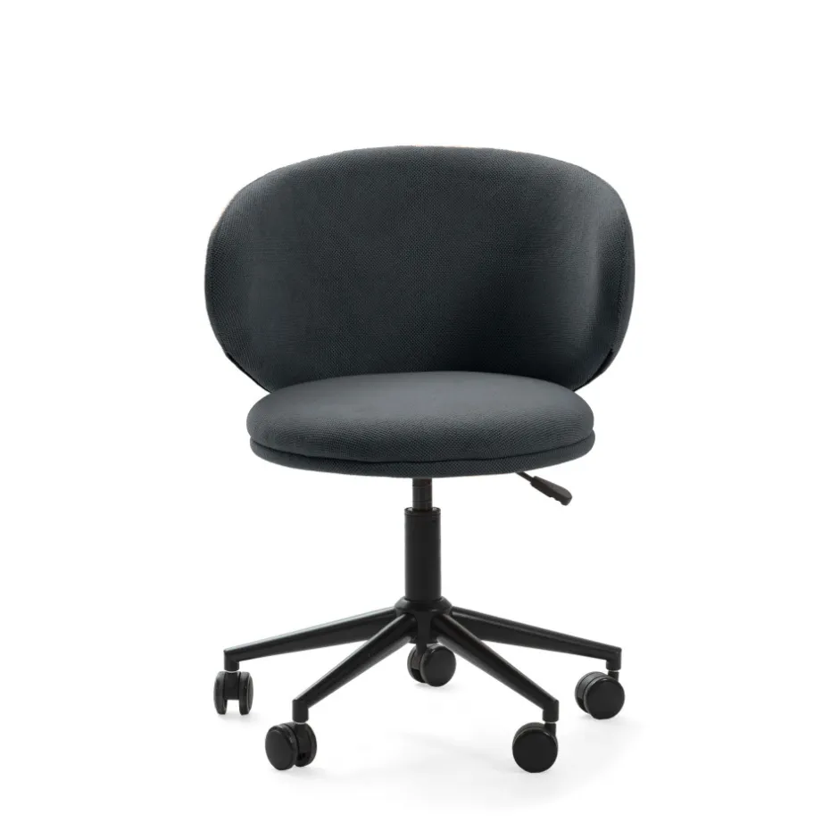 No name HAVEL Chaise de bureau en tissu et métal