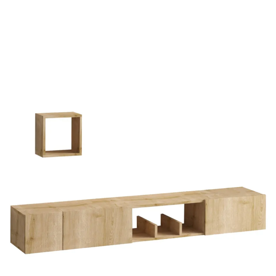 Hot Drawer HEAVY Meuble TV suspendu 3 portes en bois L180cm